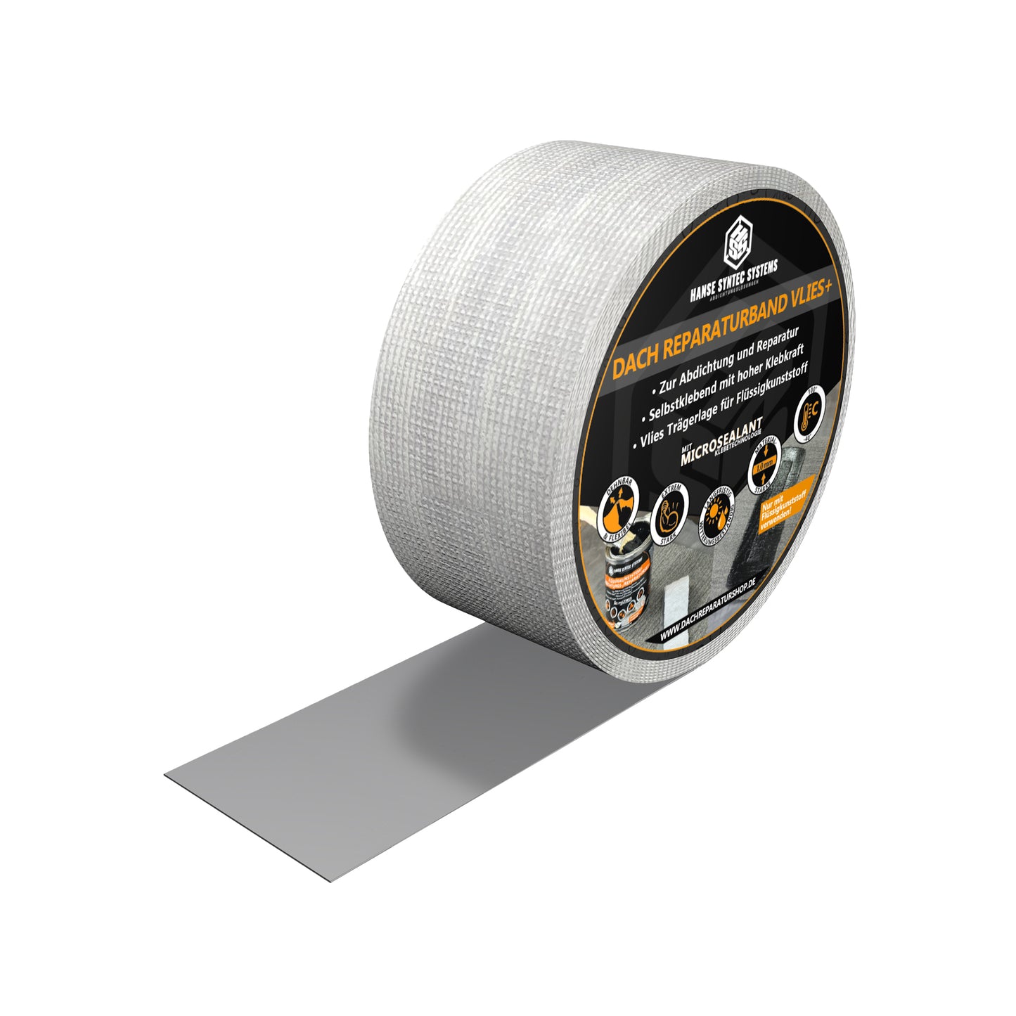 Dakreparatietape MicroSealant® VLIES+ (voor vloeibaar plastic)