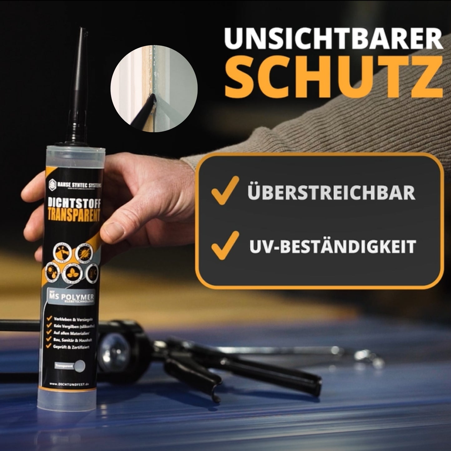 Kit TRANSPARENT - lijm- en voegkit