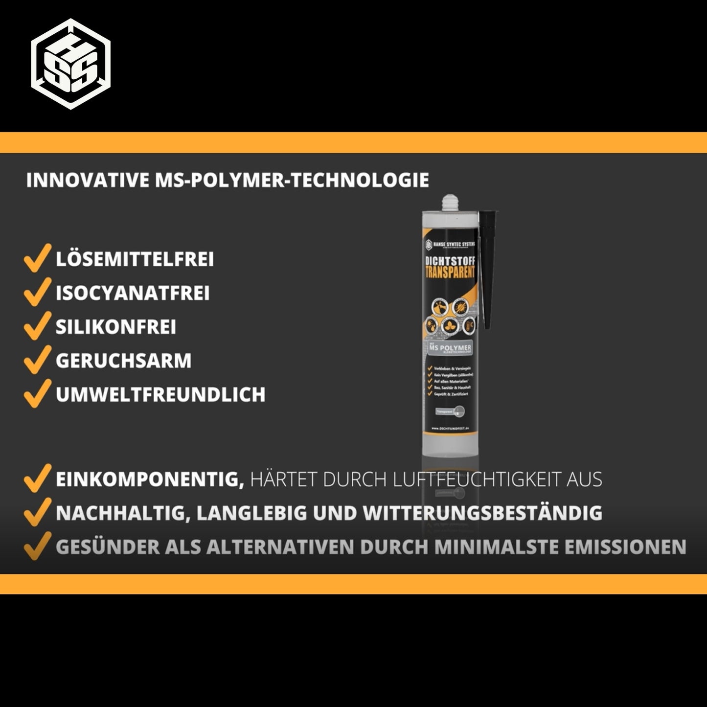Kit TRANSPARENT - lijm- en voegkit