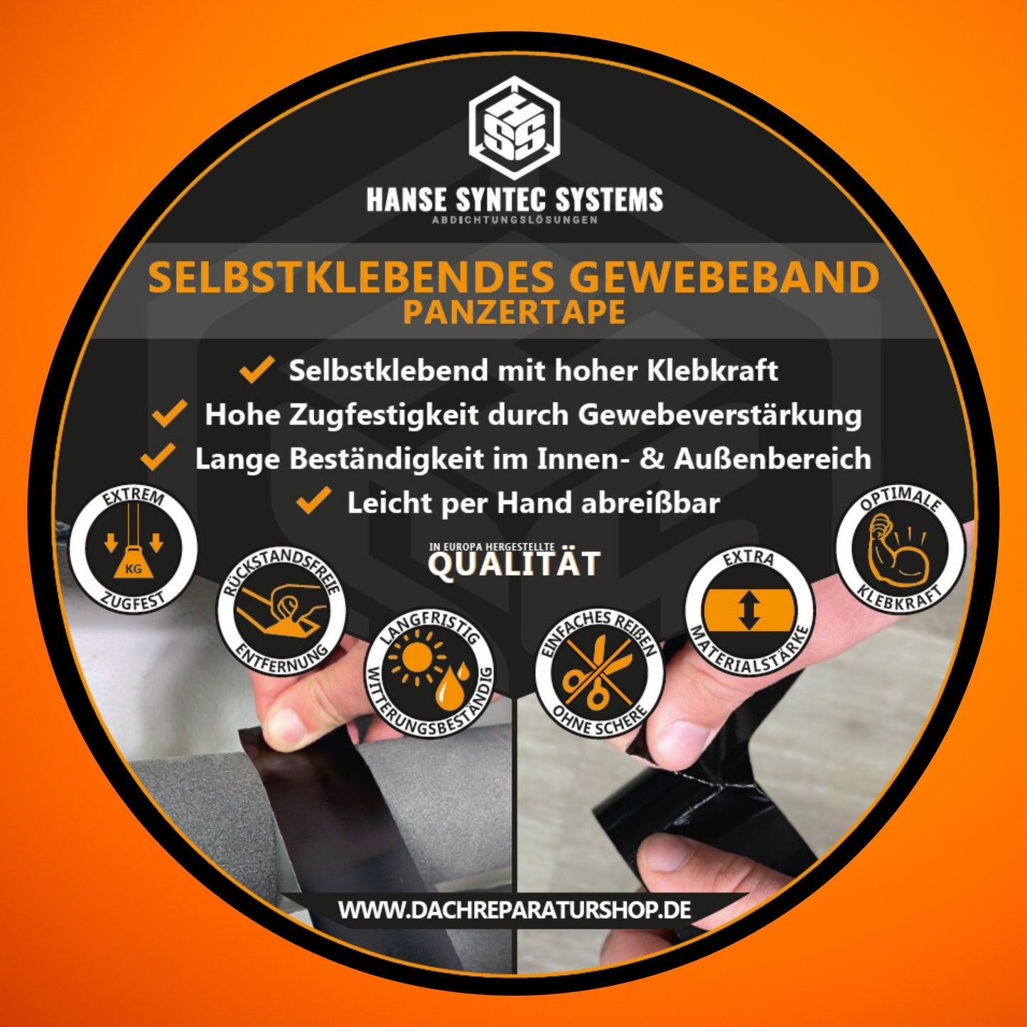 Zelfklevende textieltape “gepantserde tape”