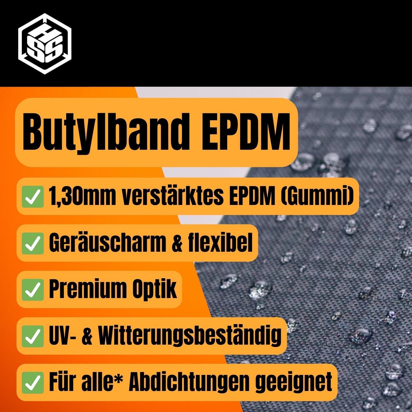 Butylband EPDM gewebeverstärkt